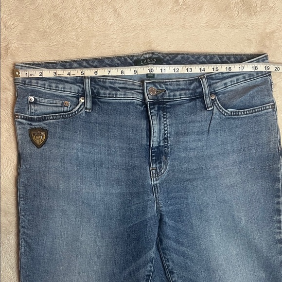 Ralph Lauren Light Blue Straight Leg Jeans Cropped sz 18W 26” inseam - Picture 5 of 10